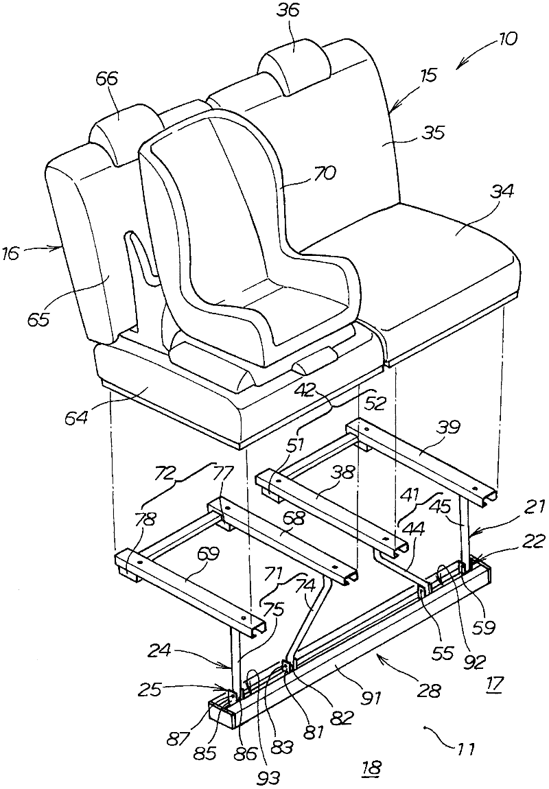 Vehicle seat device