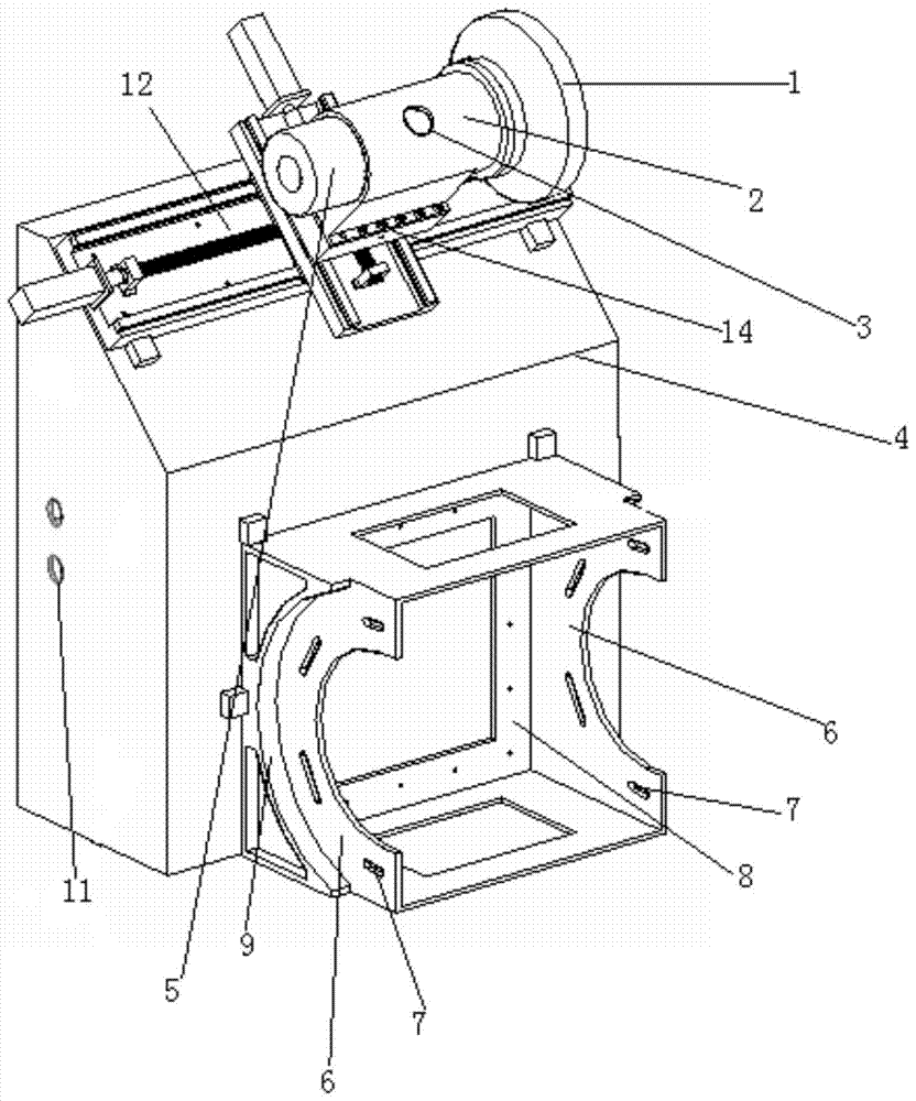 Special grinding machine for in-situ grinding of pinch roller of shearing machine