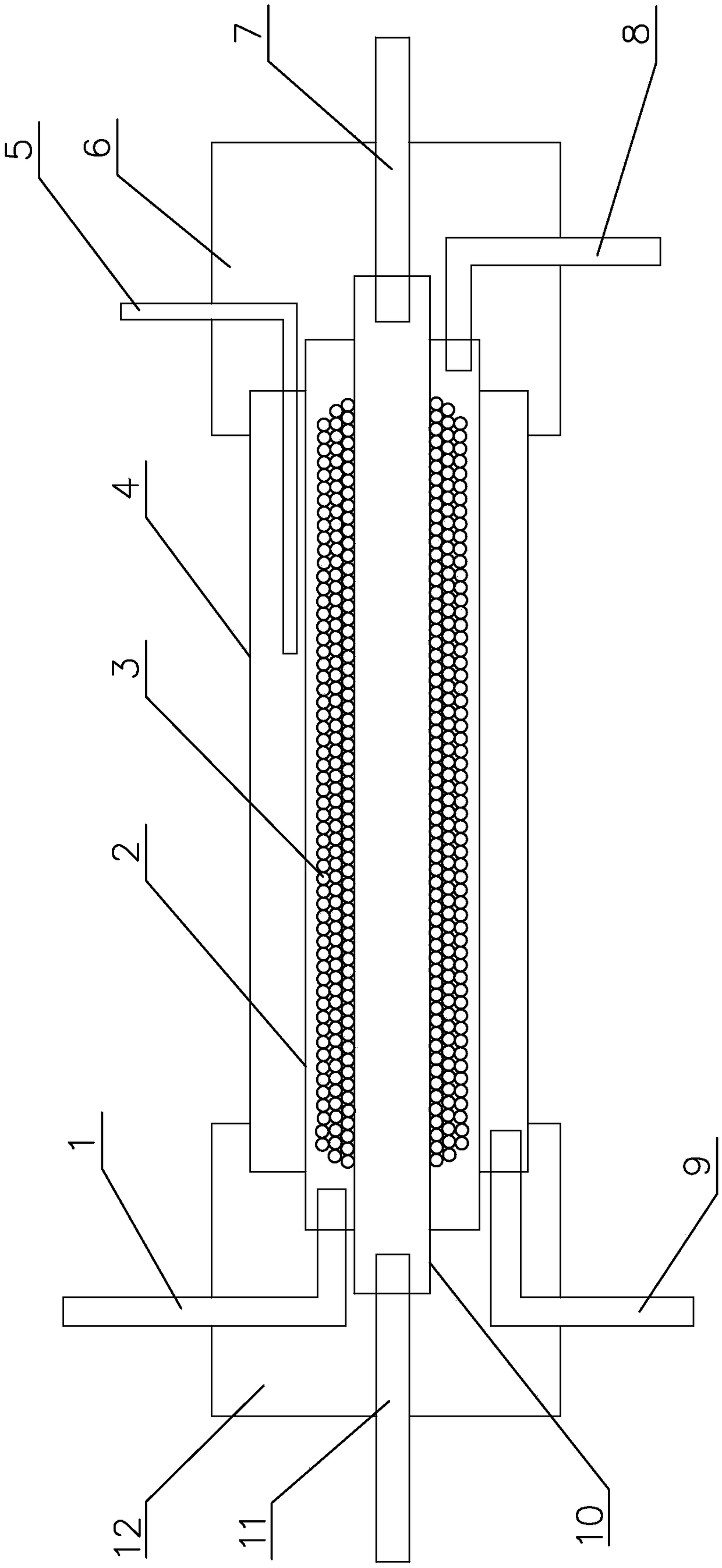 Preparation method for oxygen permeation-hydrogen permeation-reaction three-effect tubular membrane reactor for partial methane oxidation hydrogen production