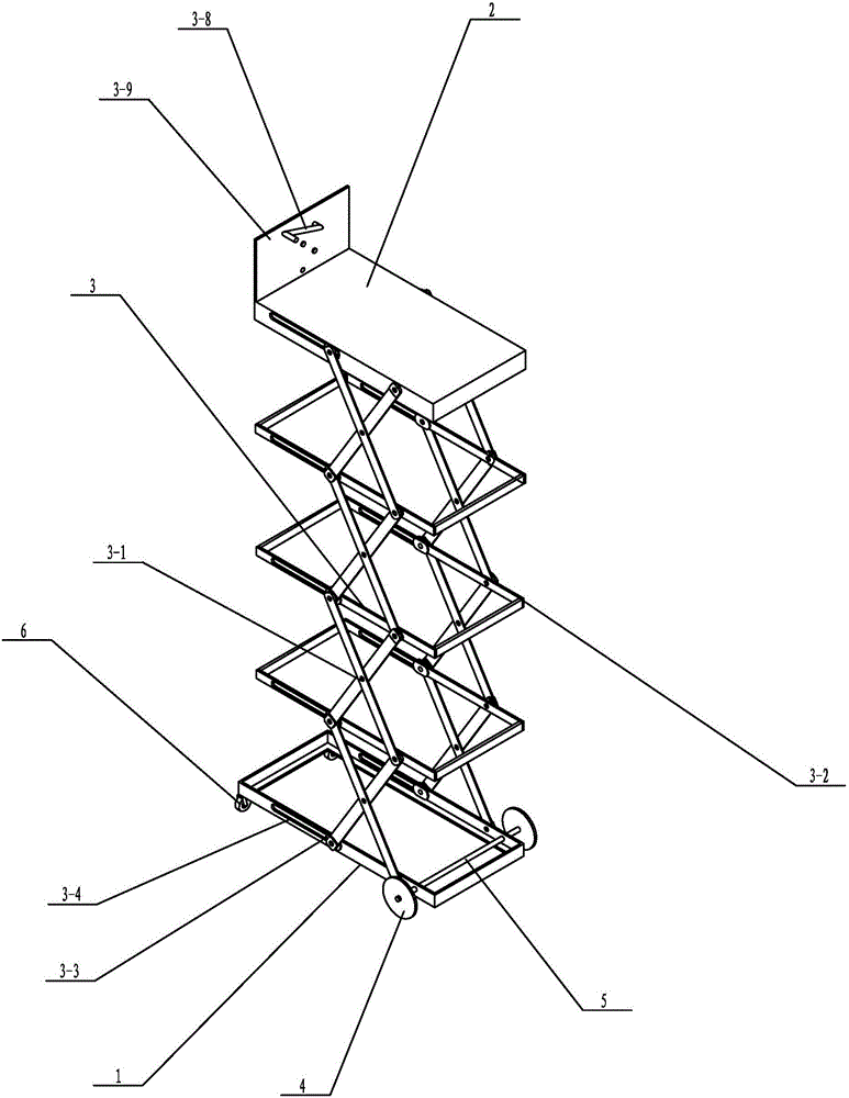 Lifting platform car capable of flexibly regulating height and moving