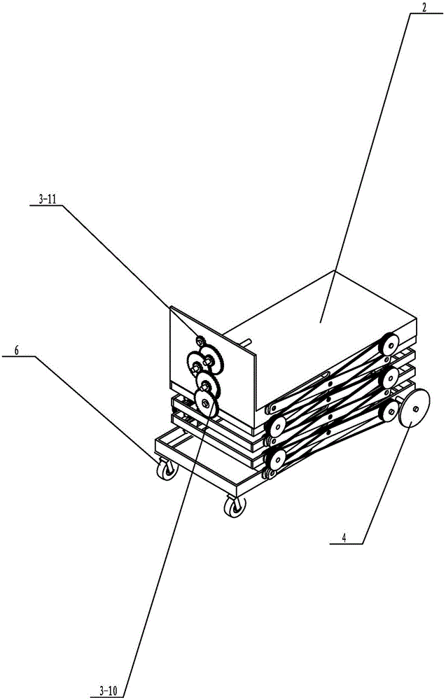 Lifting platform car capable of flexibly regulating height and moving