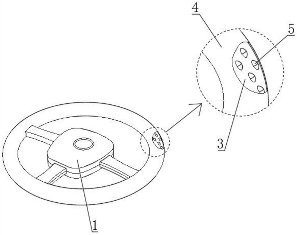 A self-opening heat-contacting car steering wheel heating pad