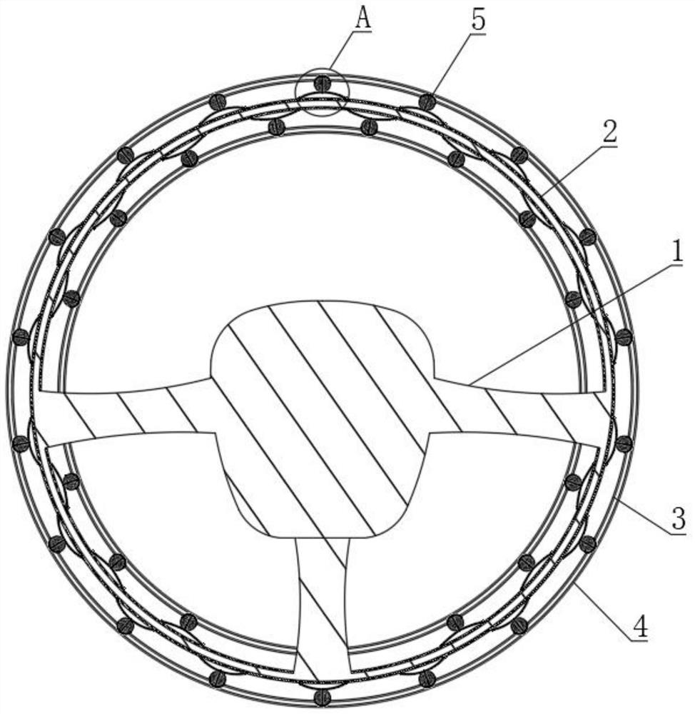 A self-opening heat-contacting car steering wheel heating pad