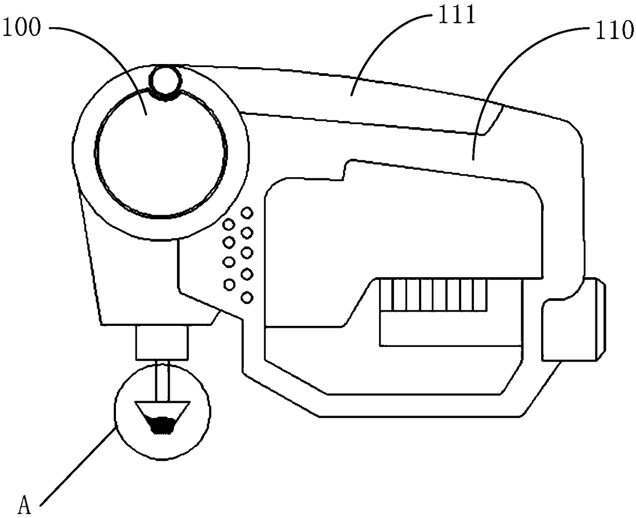 Muscle massaging device and massager