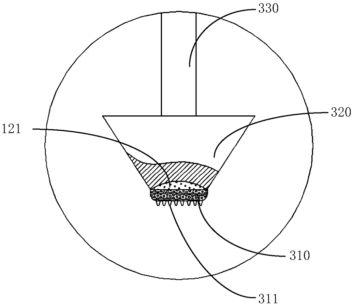 Muscle massaging device and massager