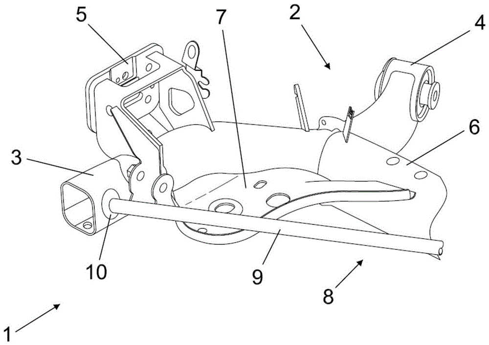 Torsion beam axle with additional watt linkage