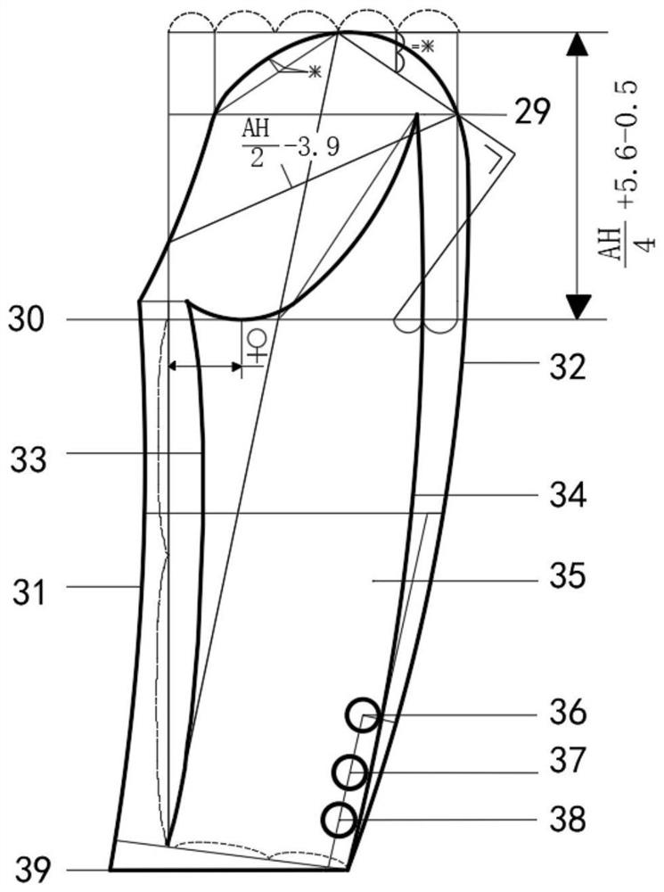 Single-row two-button male suit and tailoring method