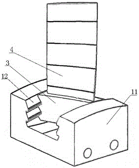 Machining method for moving blade with tooth-form arc on rhombus face of blade root