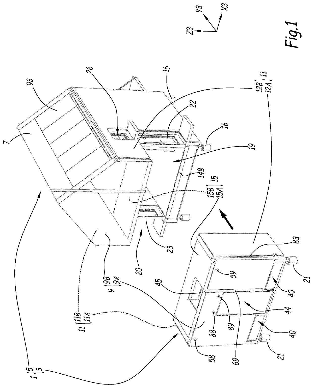 Prefabricated module for a building and construction method