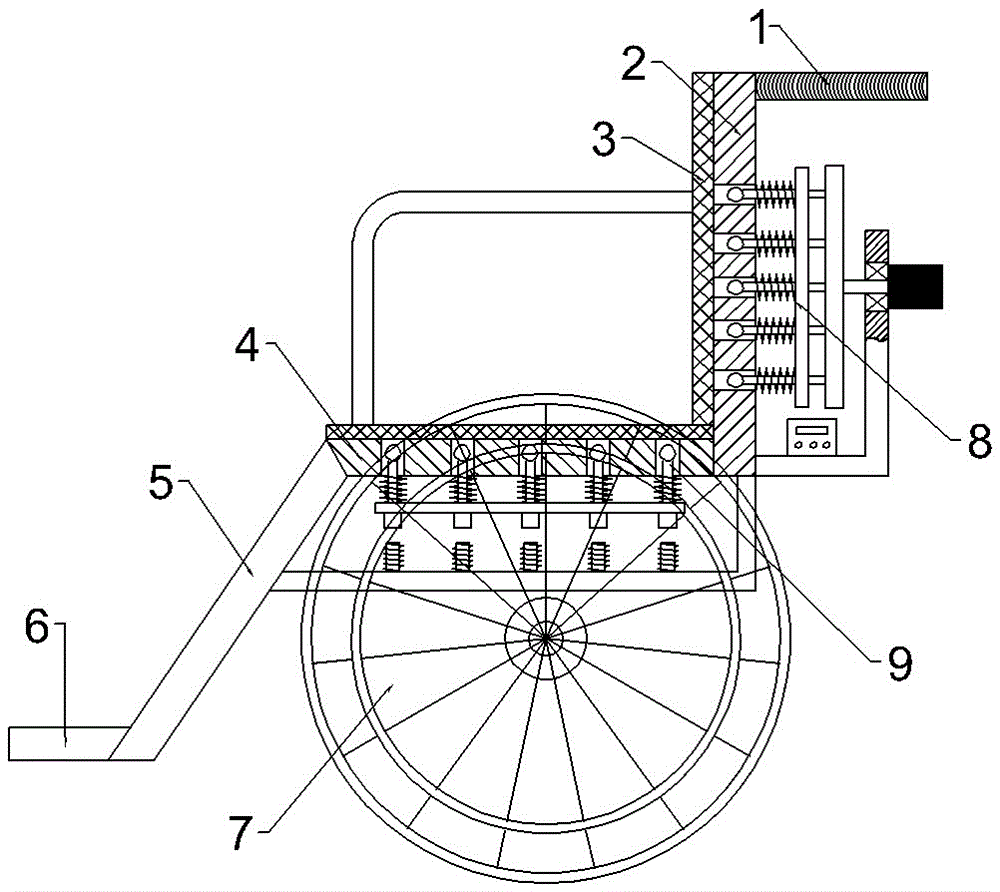 Wheelchair with massage and rehabilitation functions and used for lower-limb-paralyzed patient