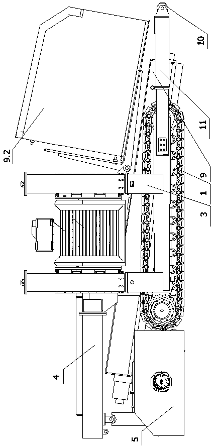 Zero-clearance rear-mounted mold slip form paver