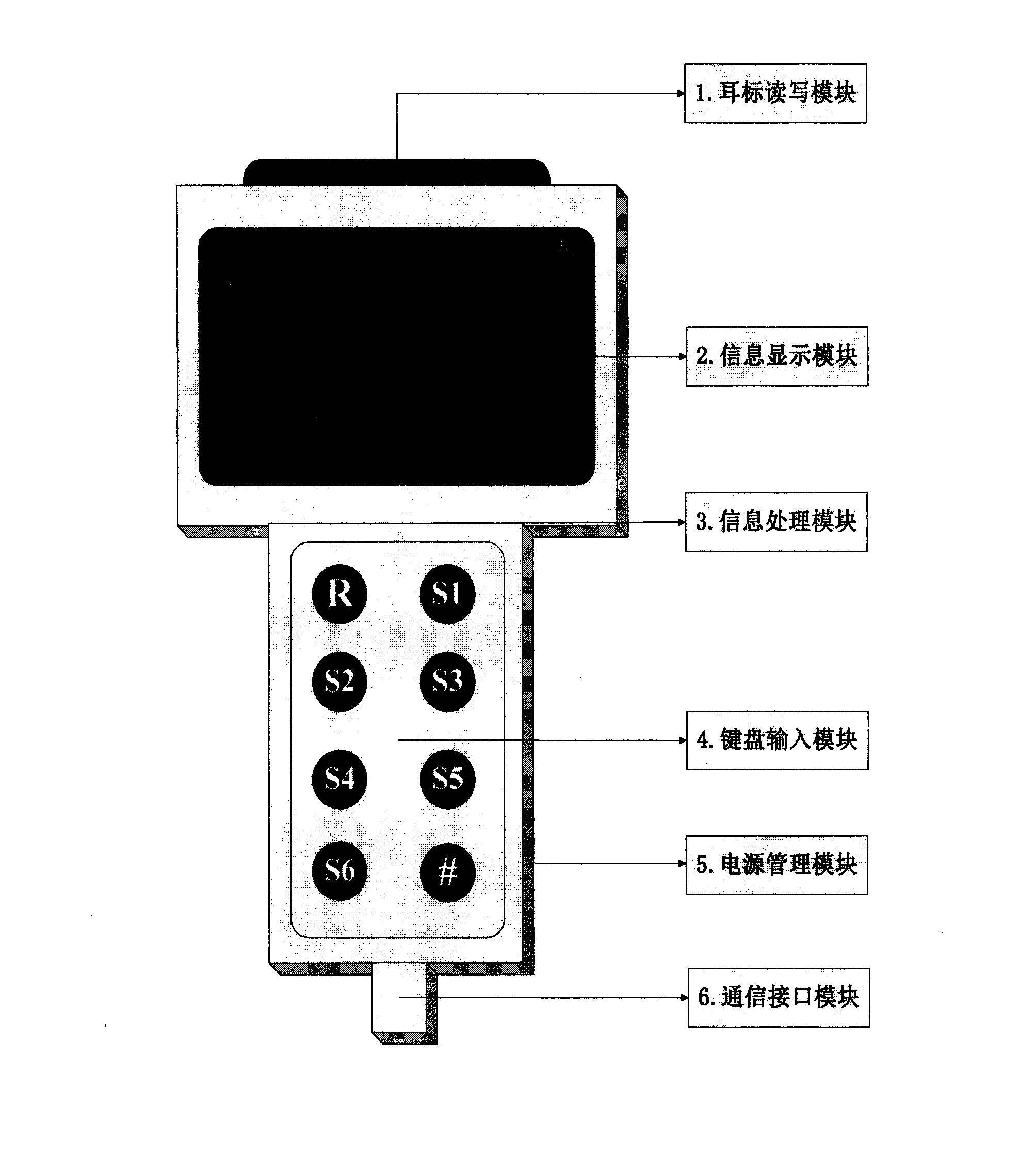 Portable pig breeding information recorder