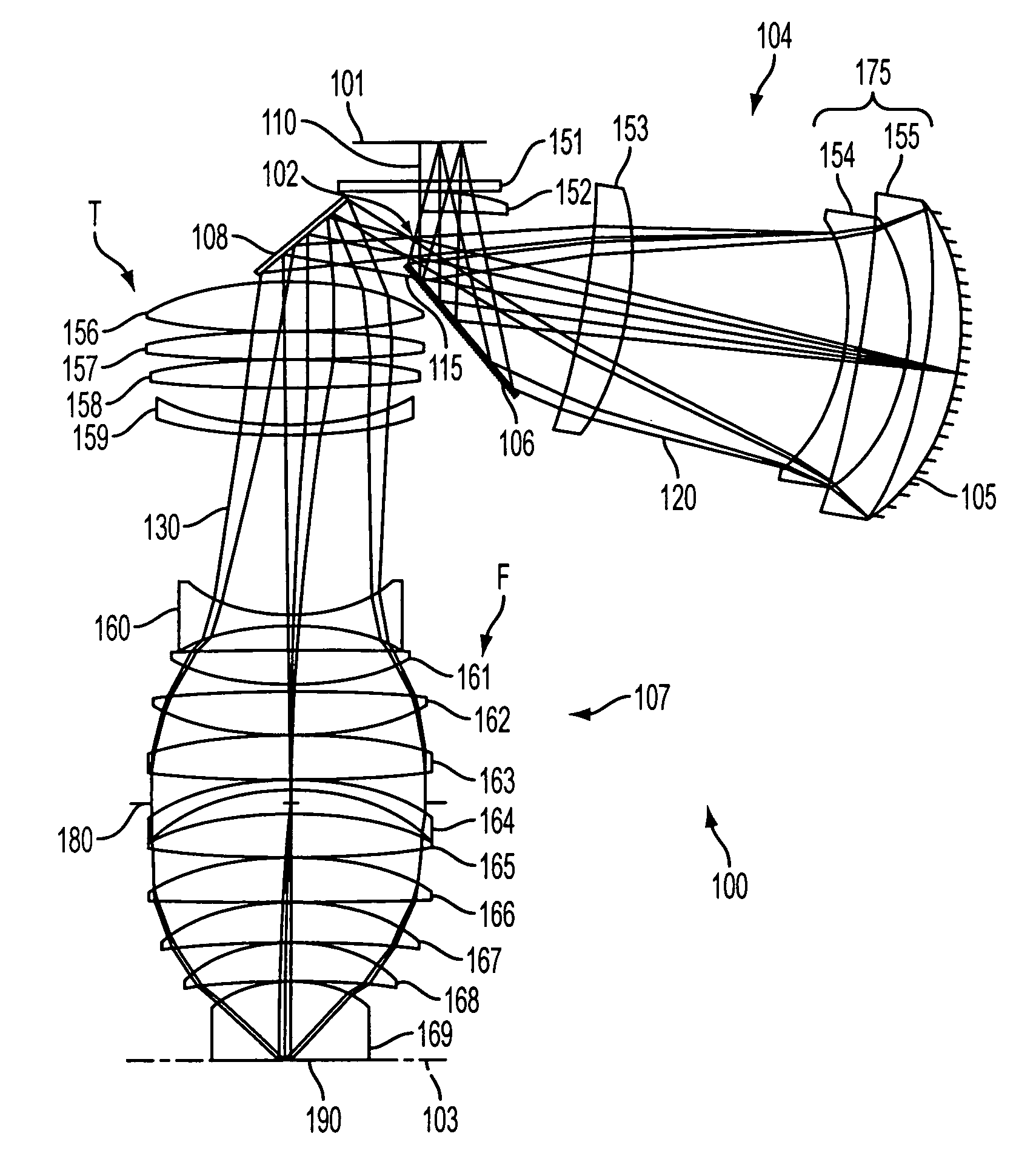 Catadioptric projection objective with geometric beam splitting