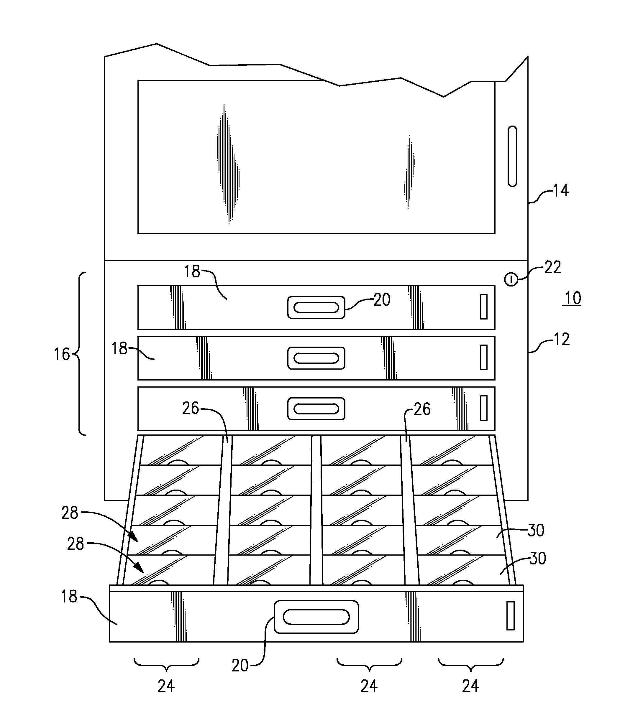 Slide Bar Locking Drawer for Medications Cabinet