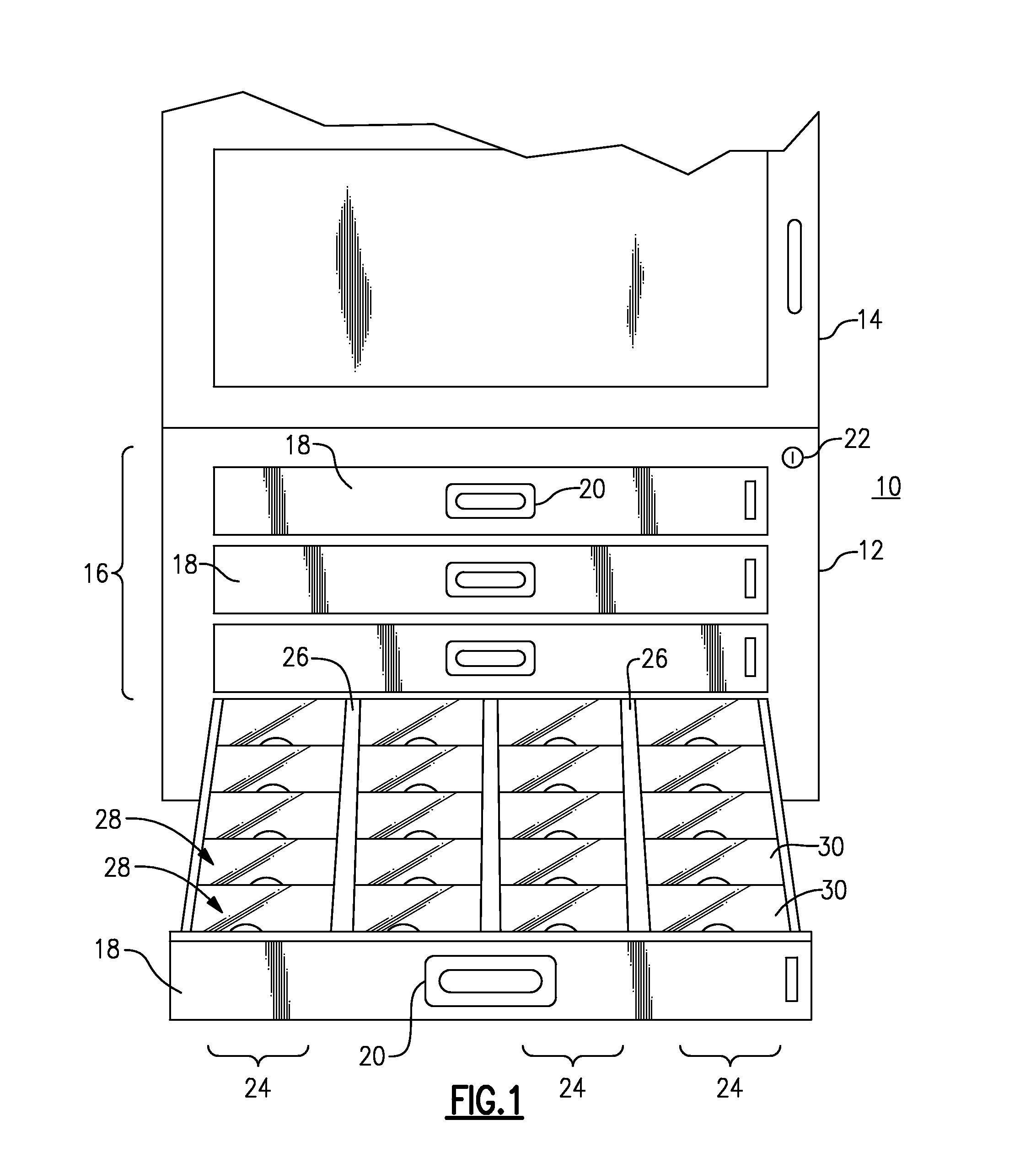 Slide Bar Locking Drawer for Medications Cabinet