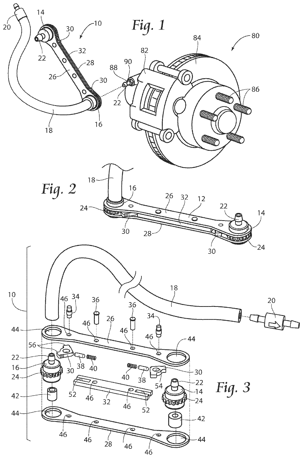 Brake bleeder wrench