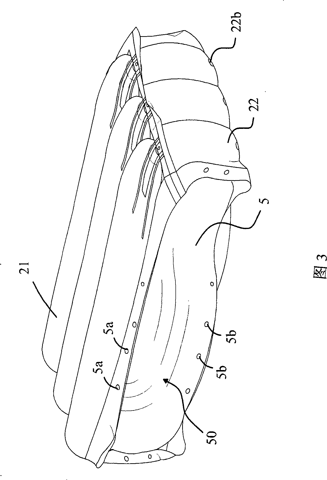 Suspended bed type air antivibration sleeve