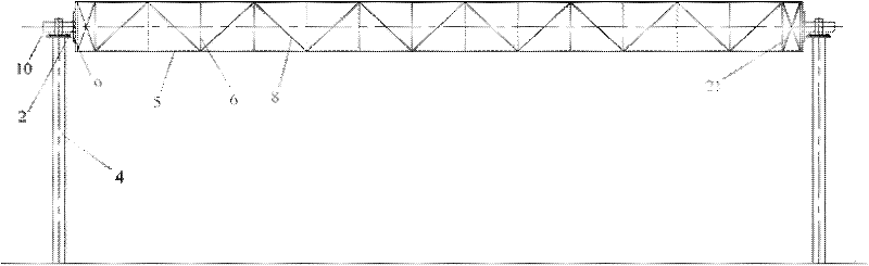 Spatial truss-type trough-type solar thermal power collector element support