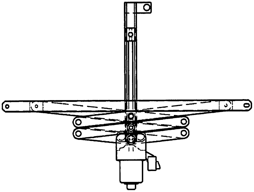 Lead screw driving quadrilateral movement mechanism of automobile glass lifter