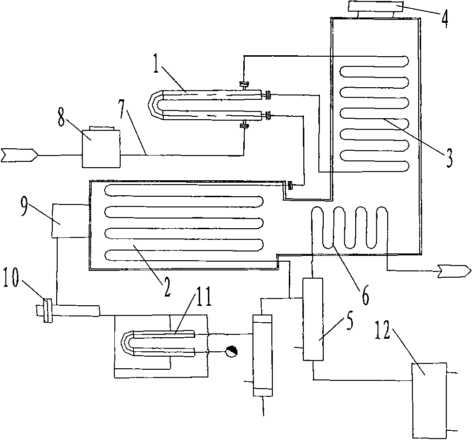 Steam-injection boiler used for producing high-dryness superheated steam