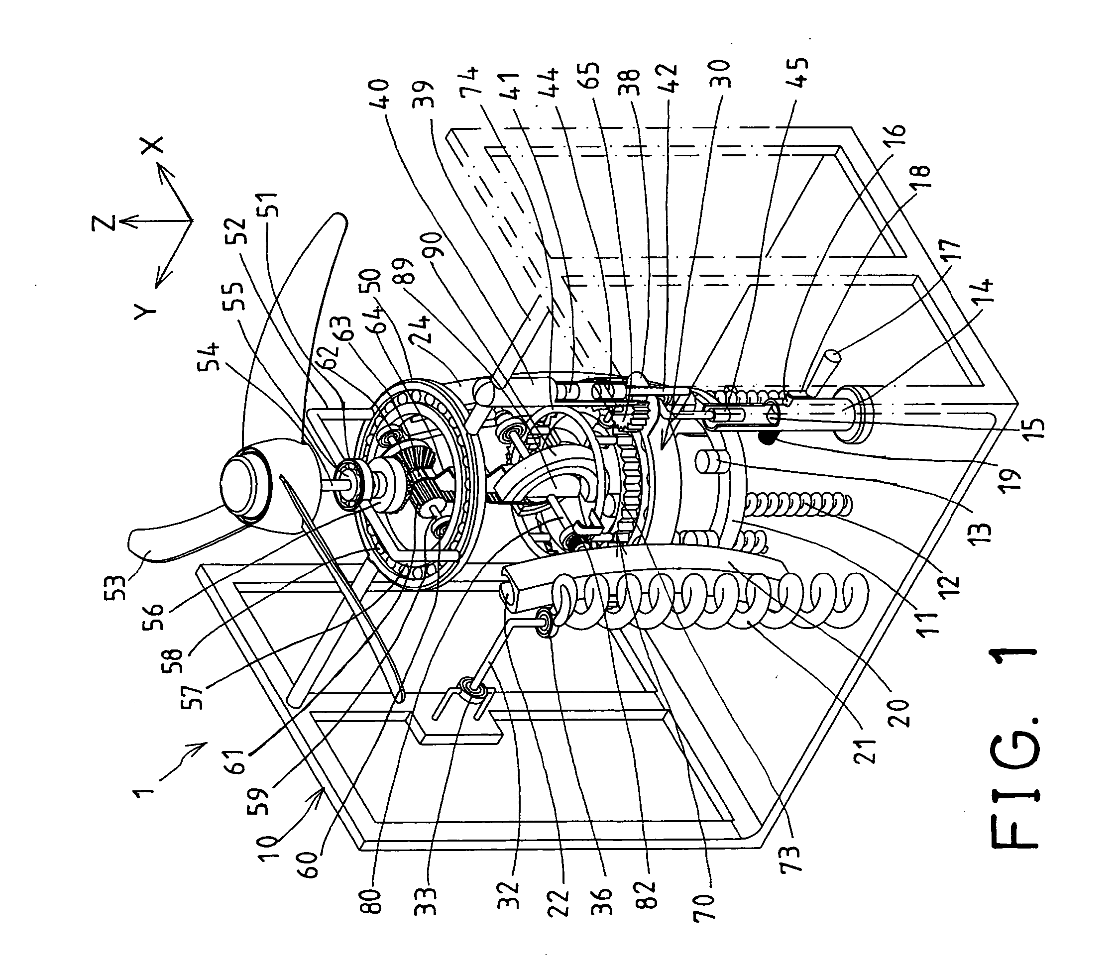 Magnetically operated fan device