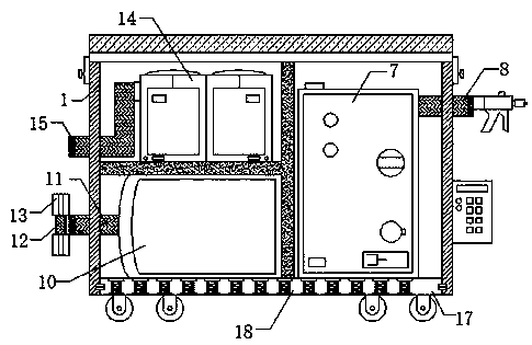 Electric desalination tank flushing device