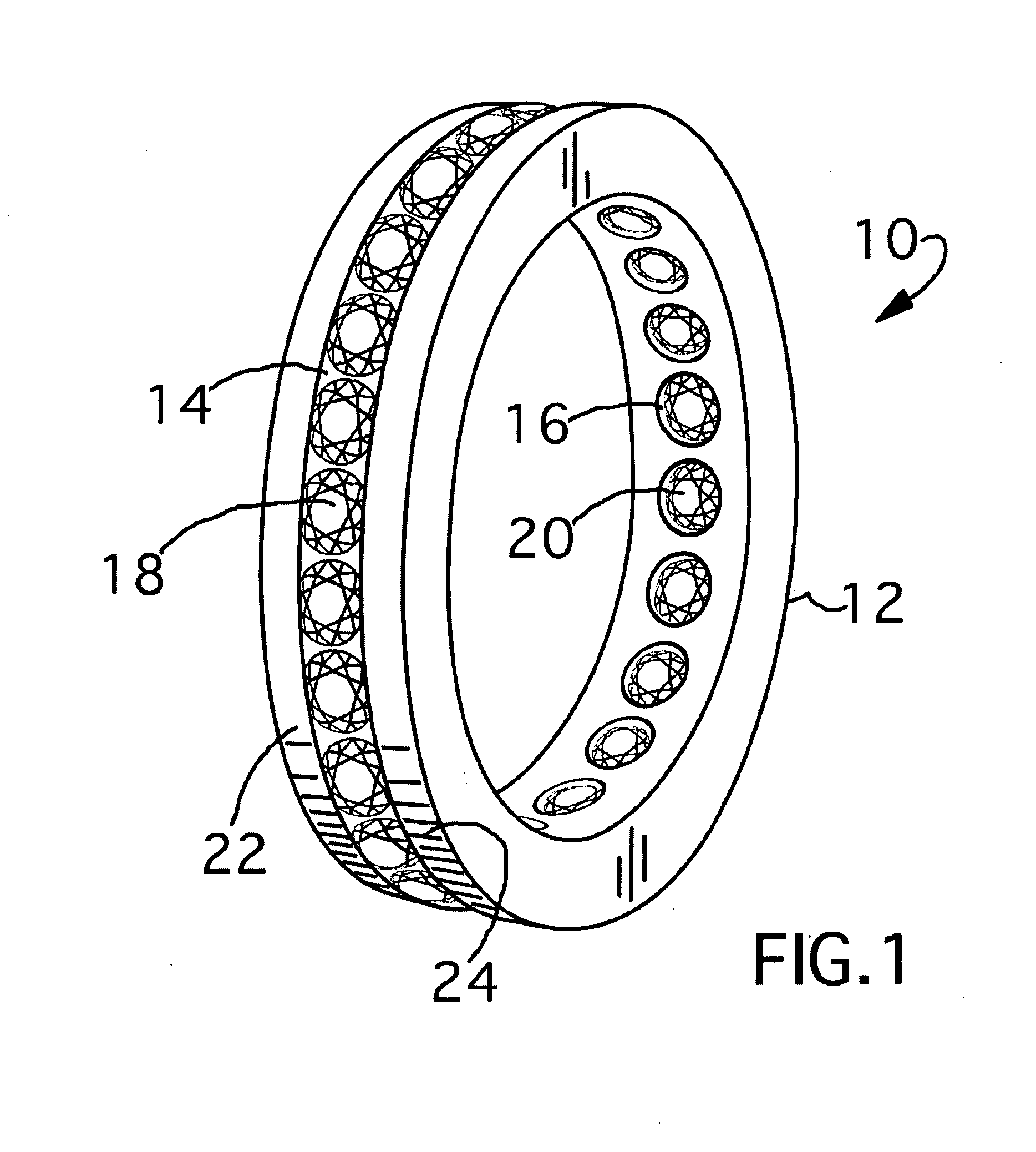 Jewelry with Plural Gemstones Exhibiting Sequentially Variegated Light Reflectance