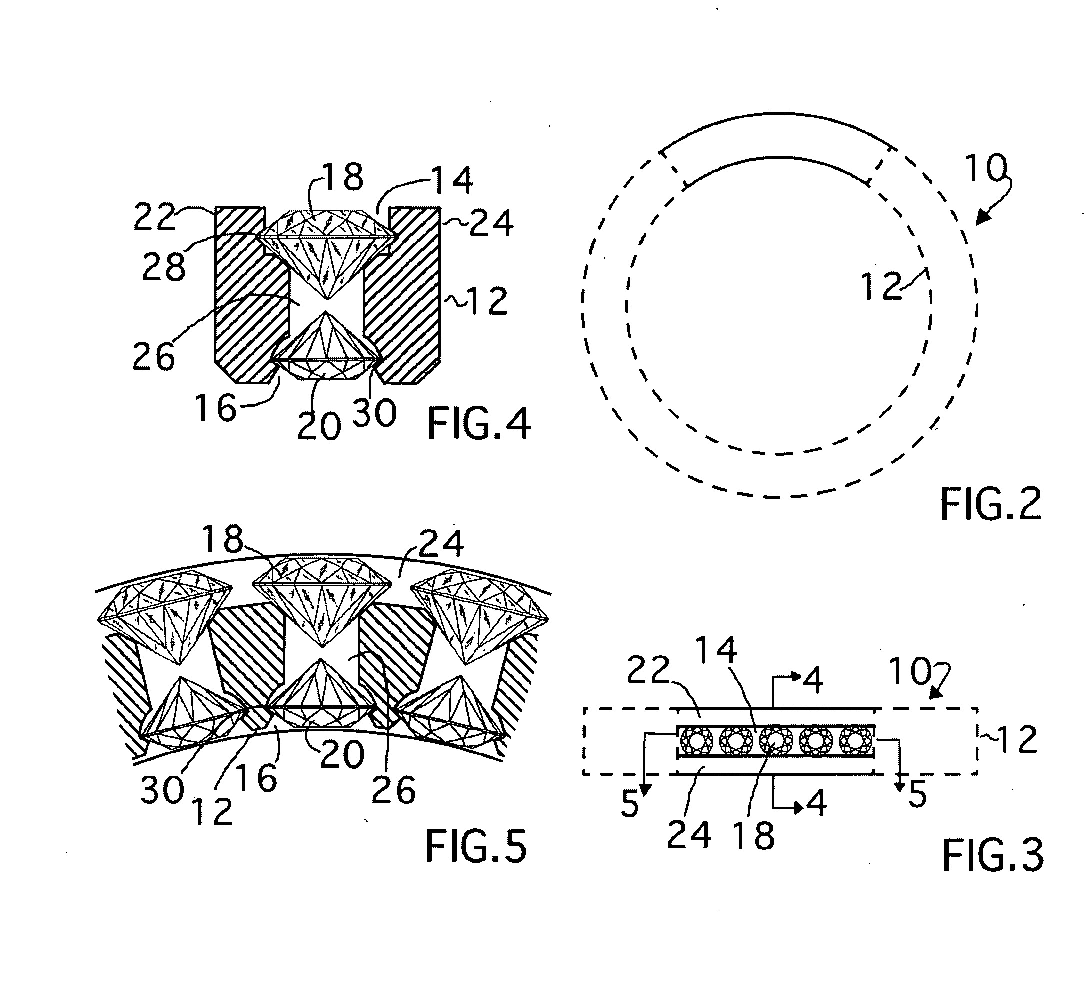 Jewelry with Plural Gemstones Exhibiting Sequentially Variegated Light Reflectance