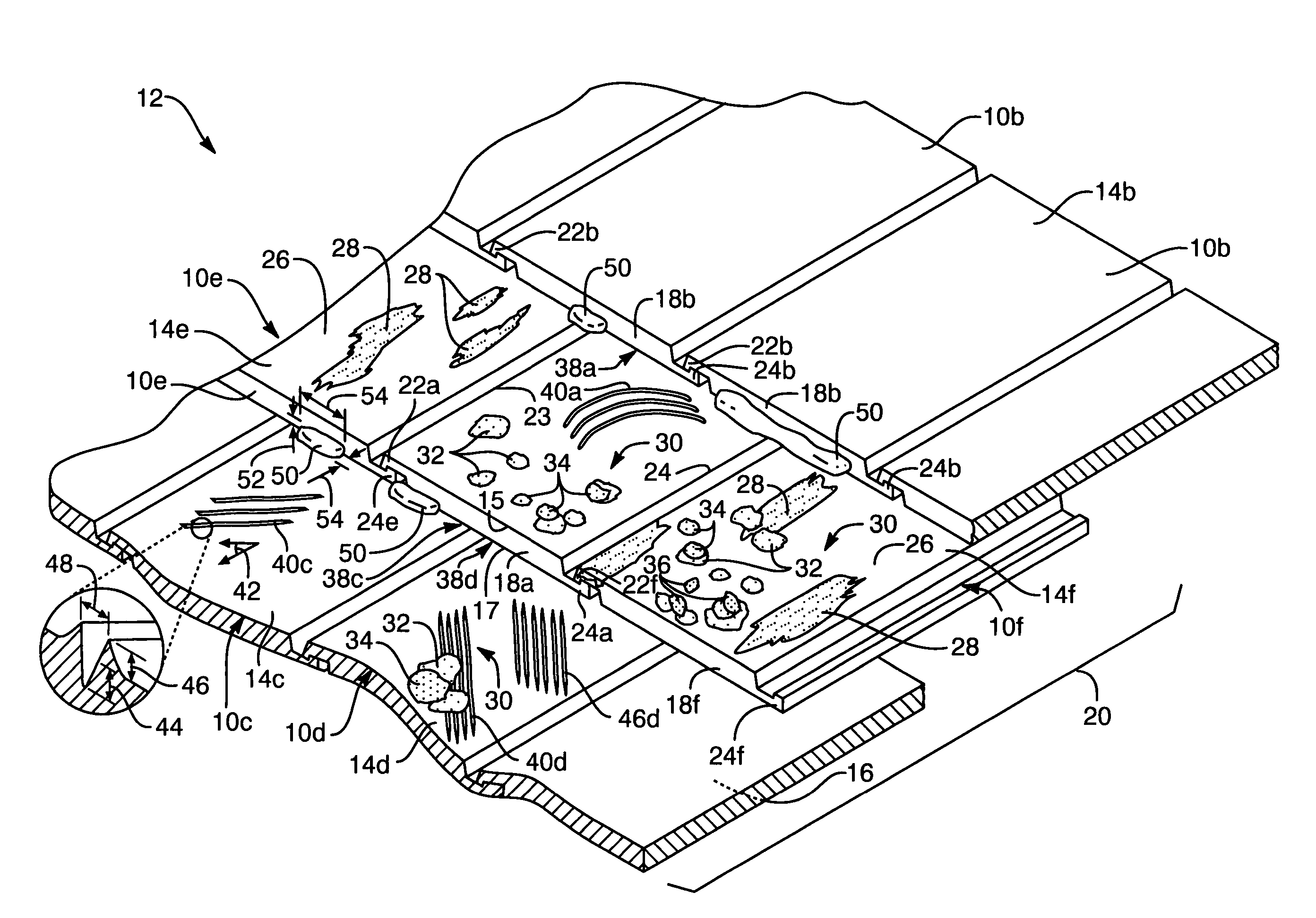 Aged roofing tile system