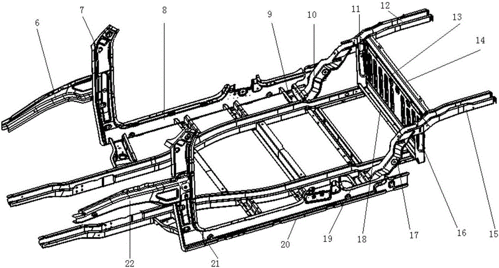 Frame structure for pure electric vehicle