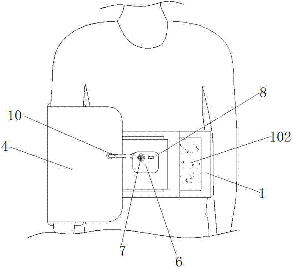 Patient wound anti-bleeding alarm device for burn department