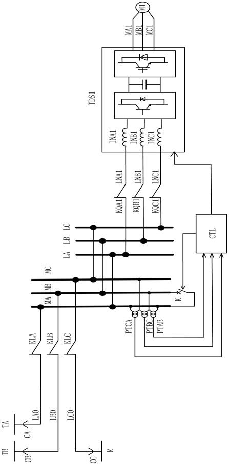 Bullet train power supply transmission system, AC-DC-AC traction converter and control method thereof