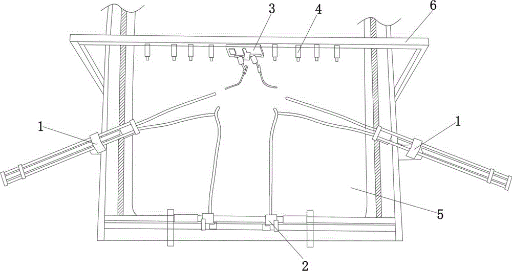 Supporting-unfolding device of costume ironing machine