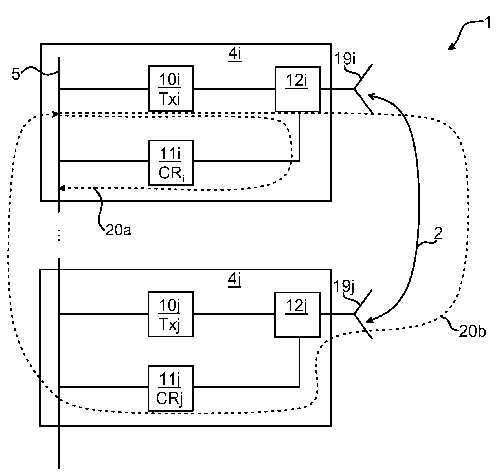 Method, antenna array, computer program and computer program product for obtaining at least one calibration parameter