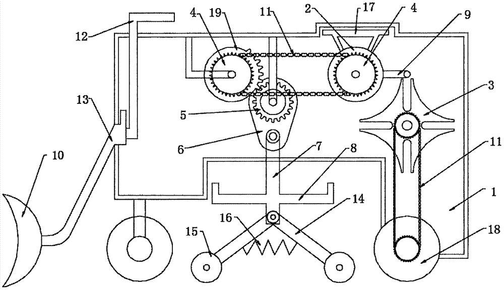 Land tamping machine for building