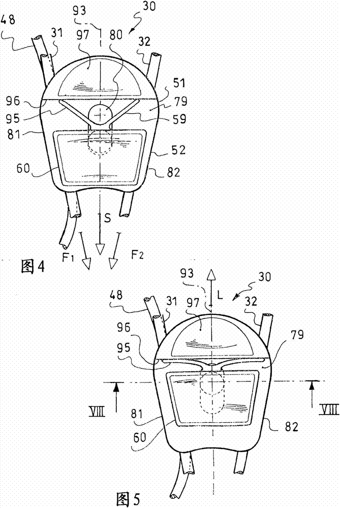 Device for blocking strands of yarn