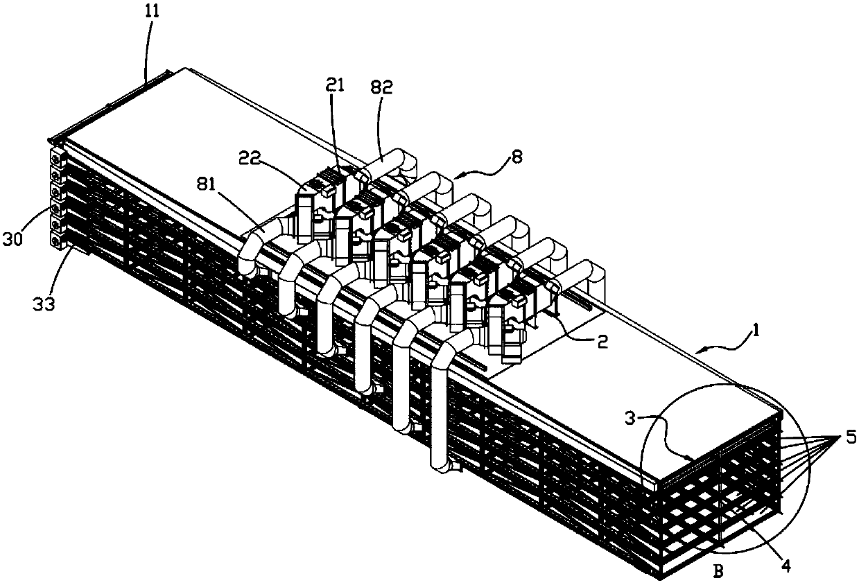 A continuous automatic drying and curing device