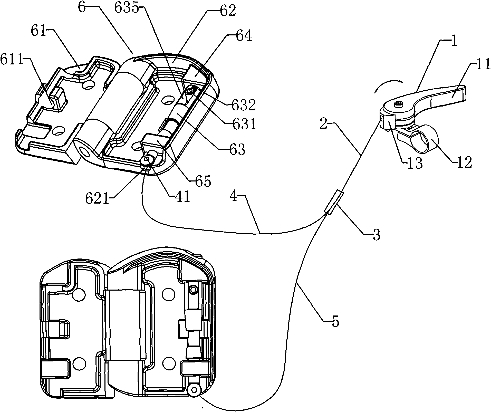 Internal-locking wire-control folding system