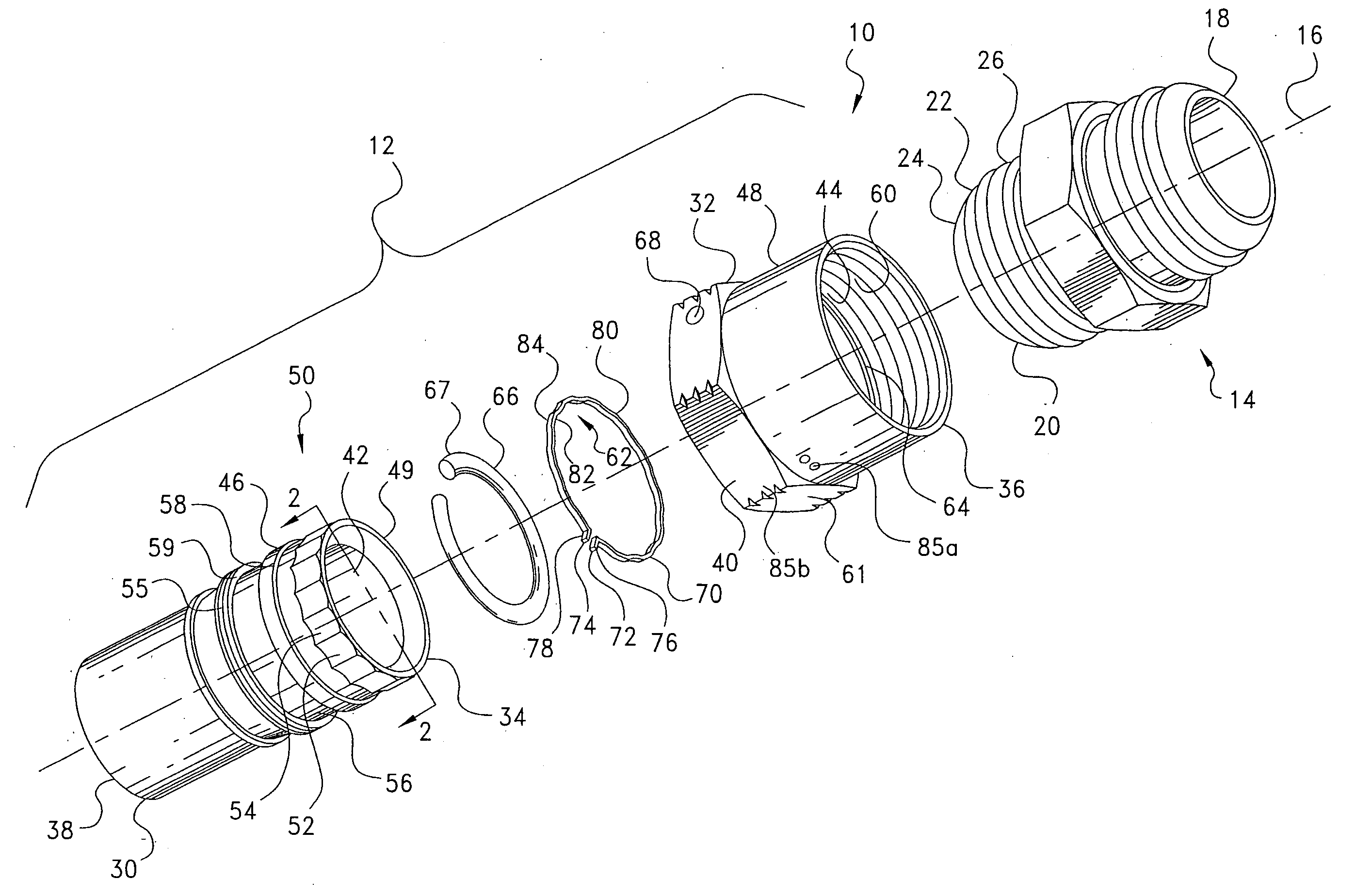 Lockwireless anti-rotation fitting