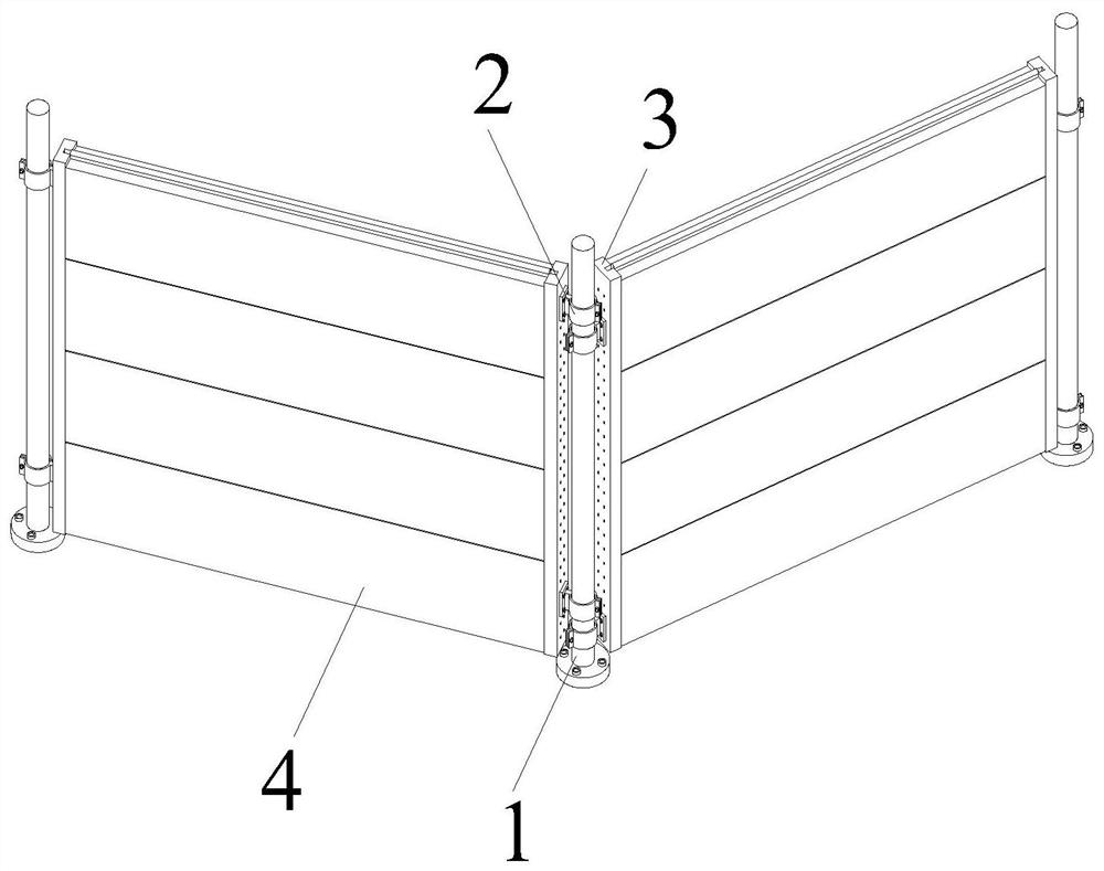 Multifunctional wood-plastic plate fence