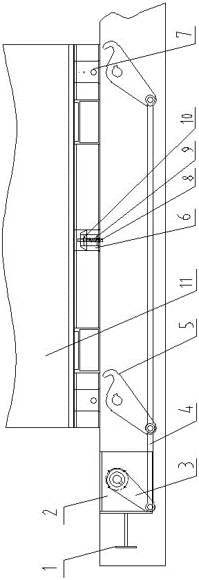 Locking device applied to integrated square cabin component