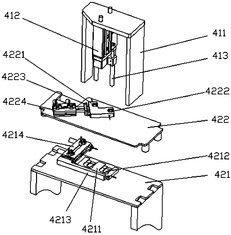 Big ring, small ring and blocking piece string equipment for correction tape automatic production