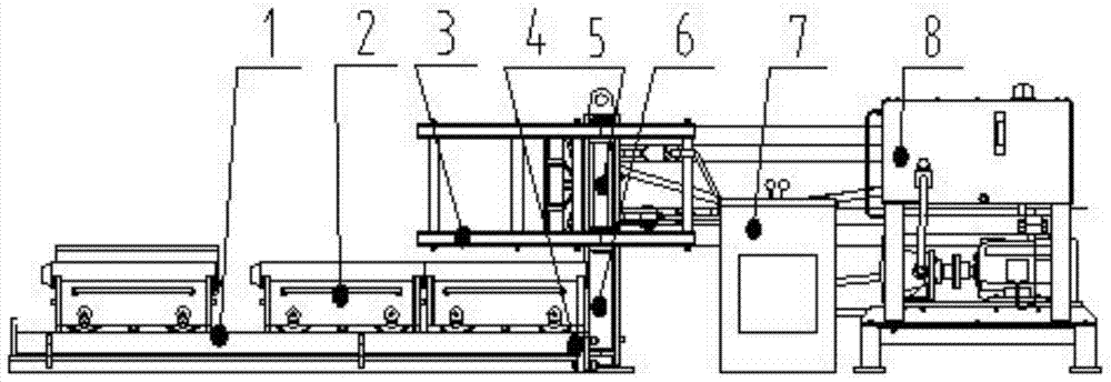 Cylindrical shell metal mold casting demoulding machine