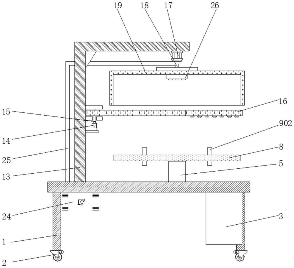 Maintenance platform with clamping structure and ash removal device for computer maintenance