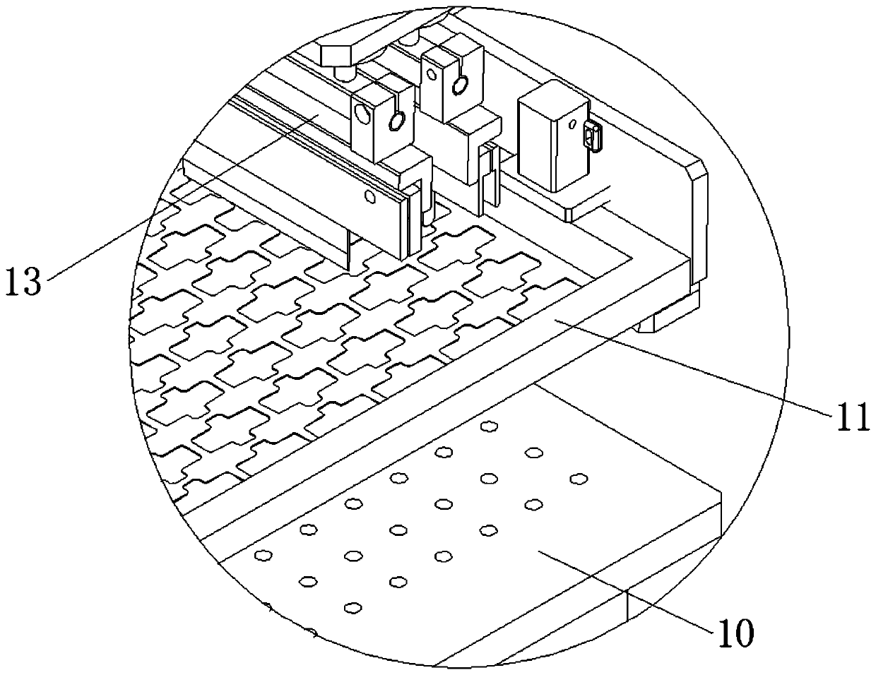 Flock print press-fit machine