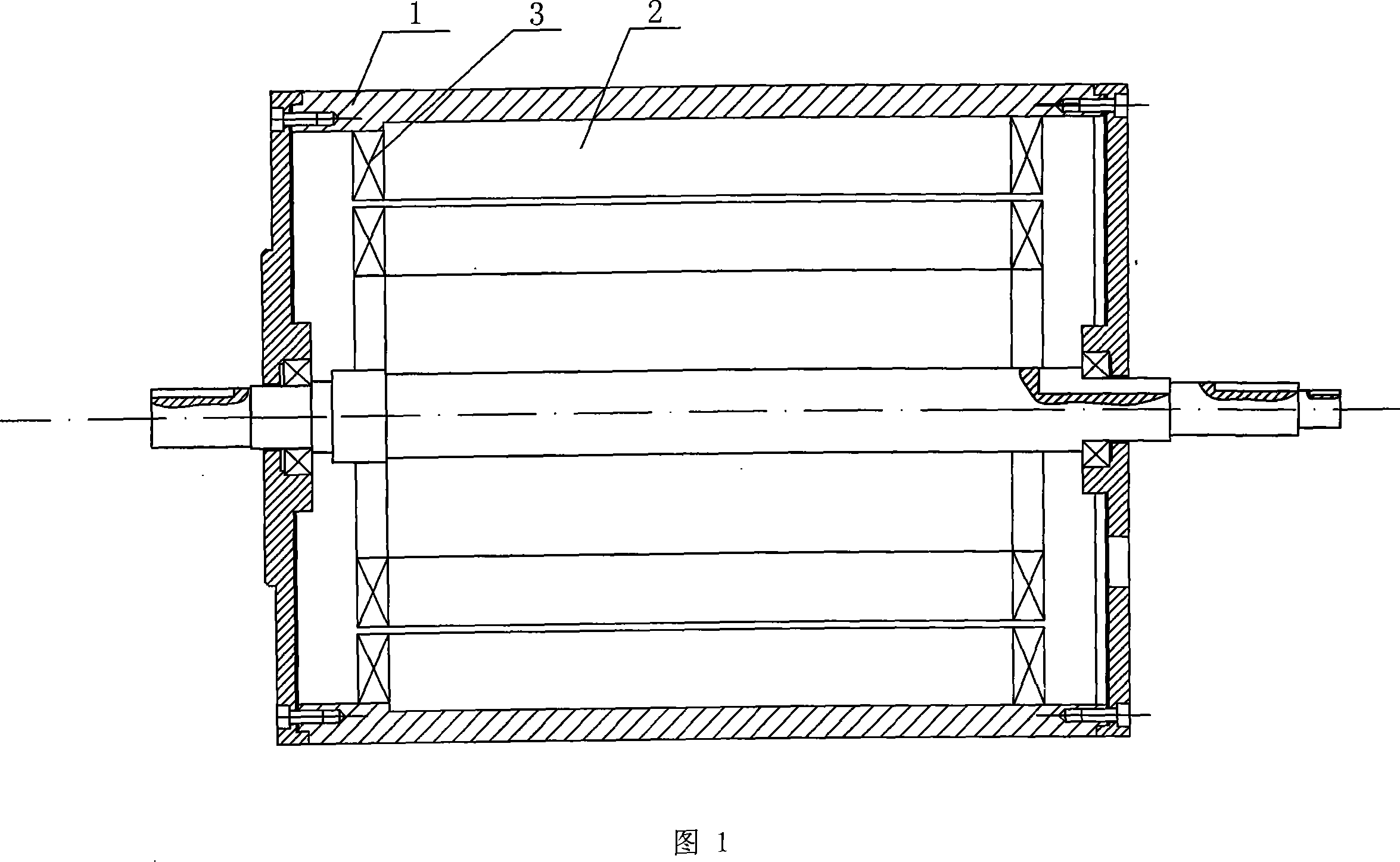 Method for producing high-voltage generator and stator with stator winding in circular cross section