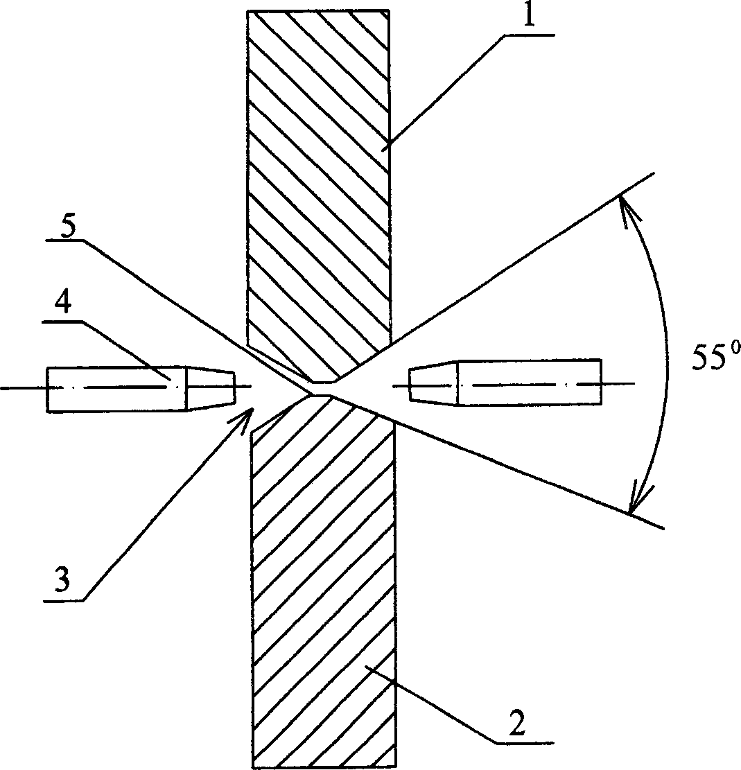 Double sides double arc welding method