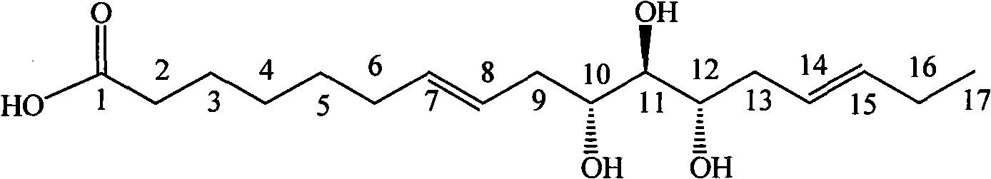 Polyhydroxy long-chain fatty acid, separation and extraction method thereof and application thereof in inhibiting the activity of aromatizing enzyme