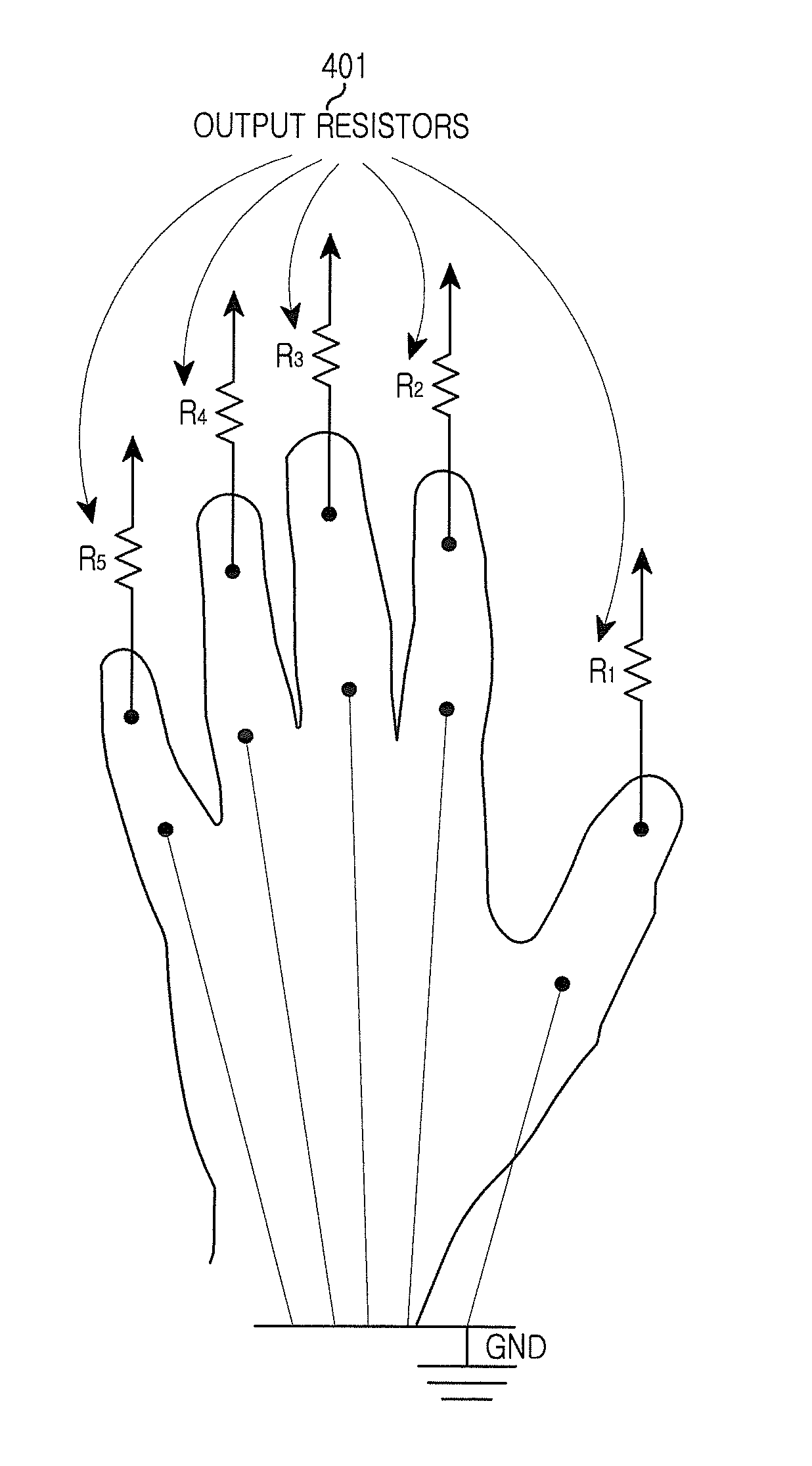 Finger motion recognition glove using conductive materials and method thereof