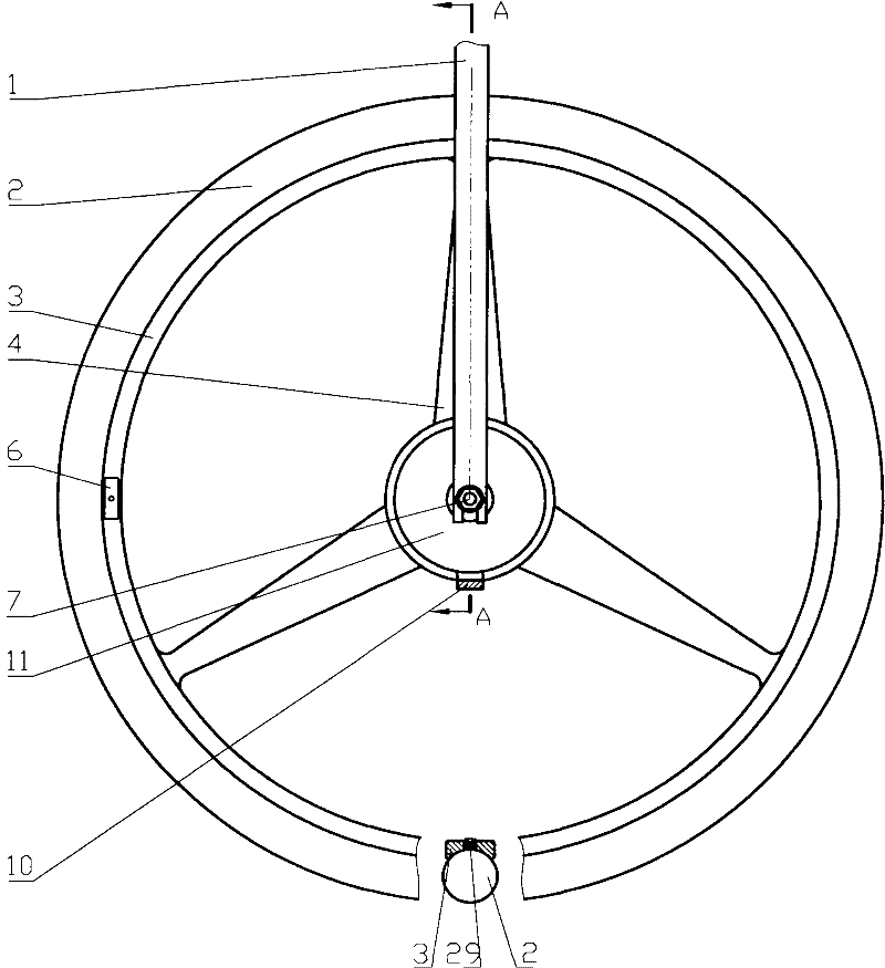 Single-side hub type energy-saving wheel device